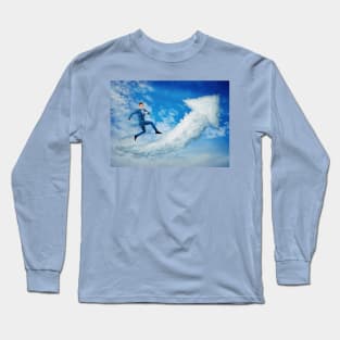 cloud graph arrow Long Sleeve T-Shirt